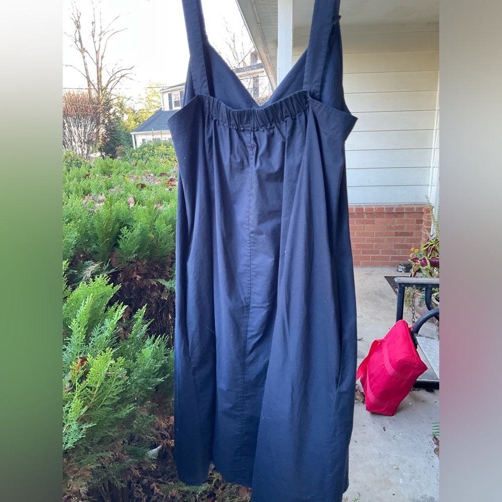 COS navy adjustable sun dress. Size medium. - Picture 6 of 15